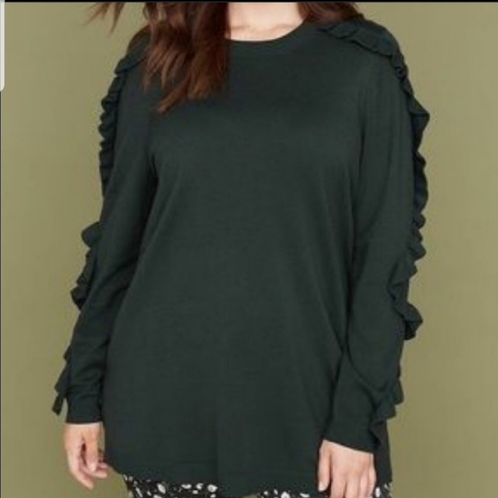 ➕ Lane Bryant ruffle sleeves sweater 14/16